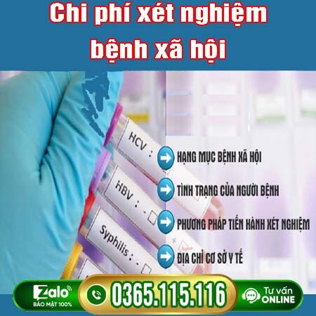 Chi phí xét nghiệm bệnh xã hội bao nhiêu tiền [Hà Nội 2026]