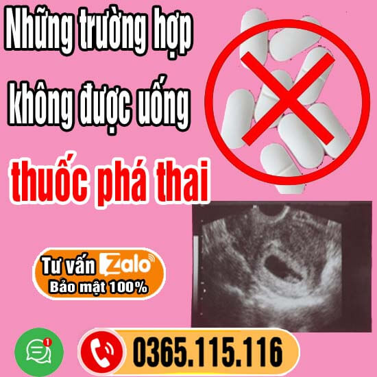 Những trường hợp không được uống thuốc phá thai